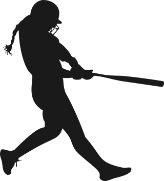 Softball Baseball Woman Stickdatei