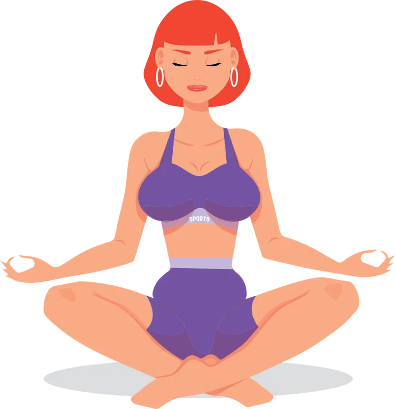 Woman Meditation Relaxing Stickdatei – Sport