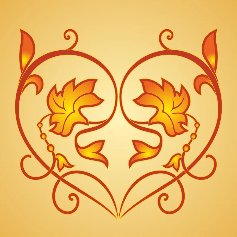 Flower pattern Heart Love Stickdatei – Herzen & Liebe