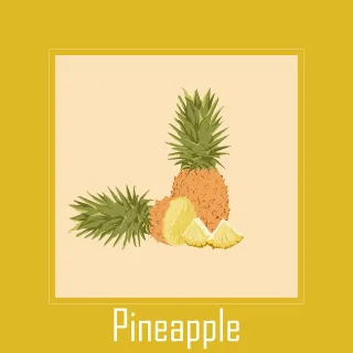 Pineapple Fruit Yellow Stickdatei