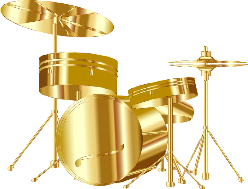 Drums Musical instrument Gold Stickdatei – Musik