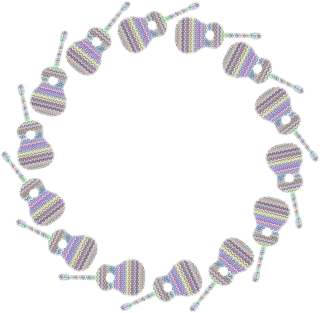 Guitar Frame Round Stickdatei