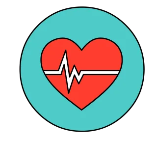 Heart Heart beat Logo Stickdatei