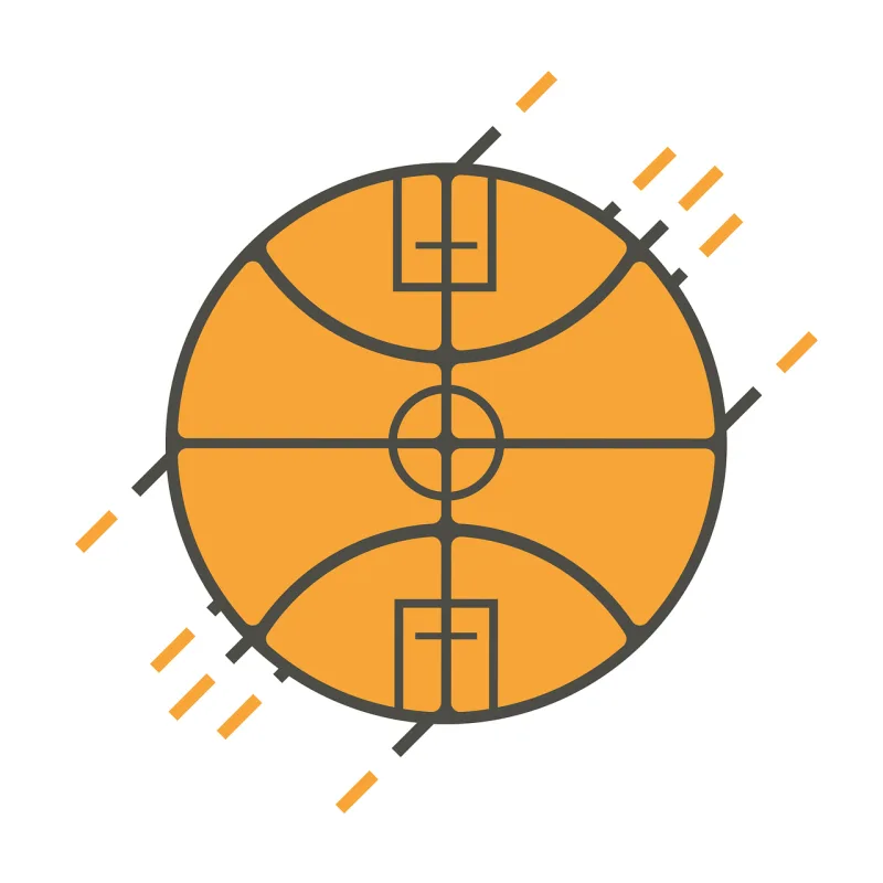 Basketball Ball Court Stickdatei – Sport