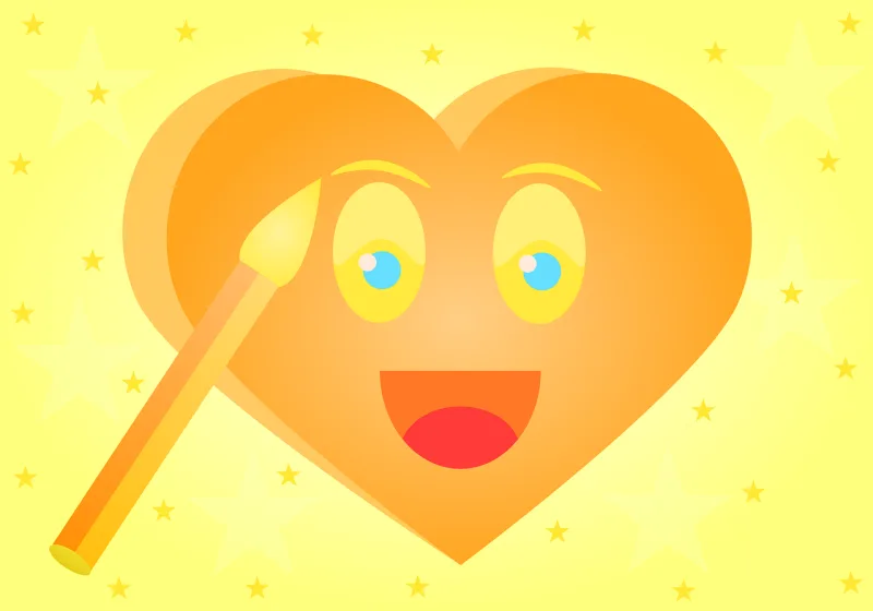 Heart Alegre Smile Stickdatei – Natur