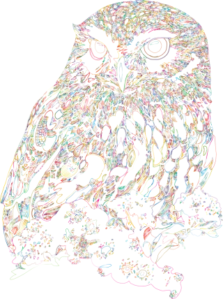 Owl Bird Animal Stickdatei