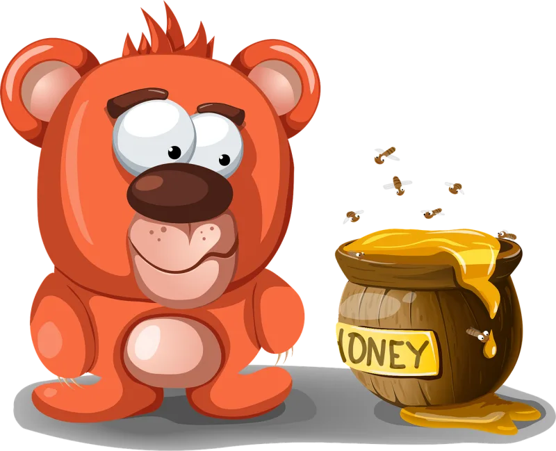 Bear Honey Barrel Stickdatei – Tiere