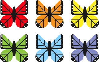 Butterfly Nature Rainbow Stickdatei – Kinder
