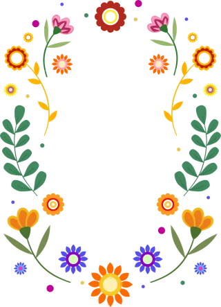 Flowers Flower wreath Wreath Stickdatei