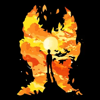 Man Fire Flame Stickdatei