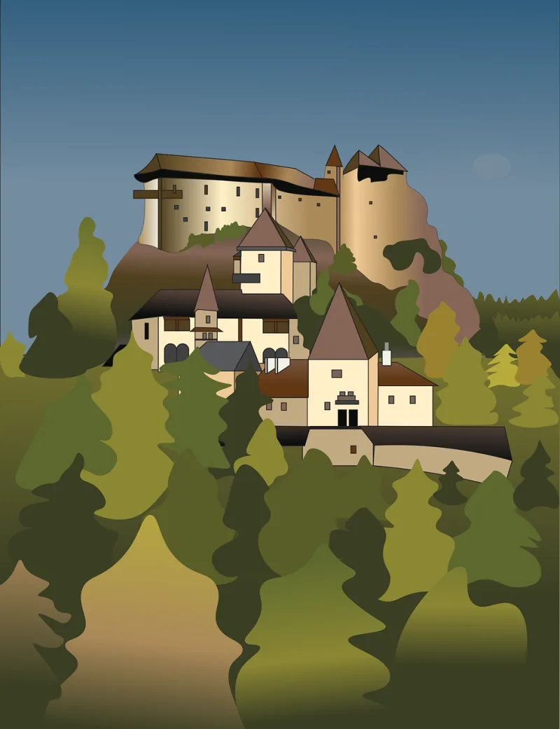 Orava castle Castle Slovakia Stickdatei – Kinder