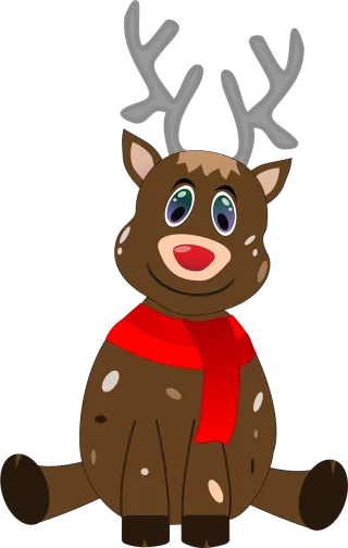 Reindeer Christmas Advent Stickdatei