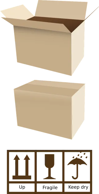 Moving boxes Carton Cardboard Stickdatei