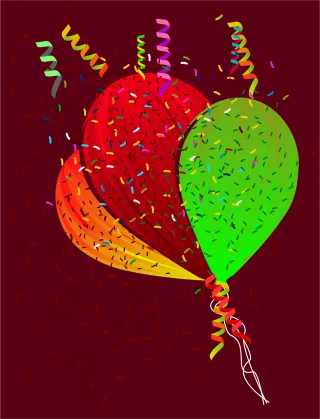 Confetti Balloons Happy birthday Stickdatei – Fahrzeuge