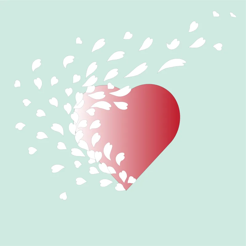 Heart Beautiful flowers Flower background Stickdatei – Herzen & Liebe