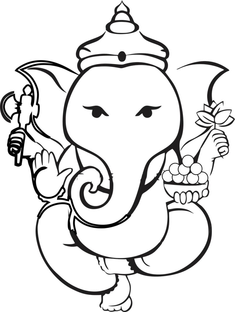Ganpati Ganesha Elephant Stickdatei – Tiere