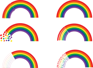 Rainbow Colours Nature Stickdatei