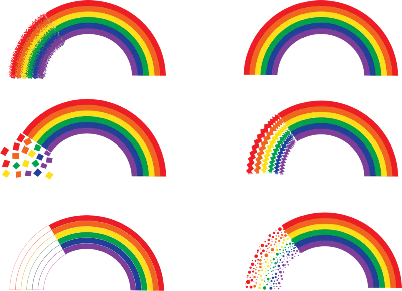 Rainbow Colours Nature Stickdatei – Kinder