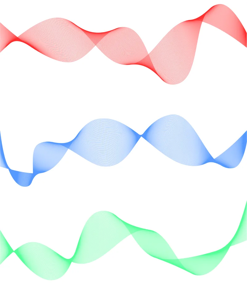 Waves Lines Colorful lines Stickdatei – Natur