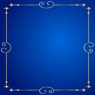 Gold frame Blue background Beautiful wallpaper Stickdatei – Herzen & Liebe
