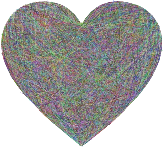Heart Love Geometric Stickdatei – Herzen & Liebe