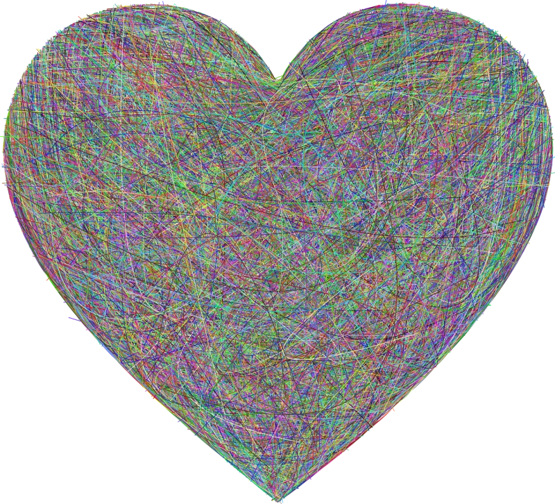 Heart Love Geometric Stickdatei – Herzen & Liebe