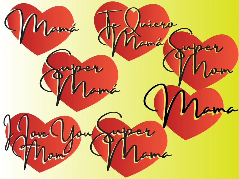 Mother Congratulations Woman Stickdatei – Herzen & Liebe