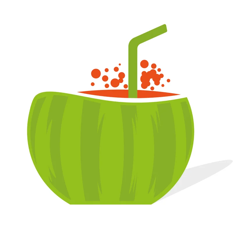 Watermelon Juice Straw Stickdatei – Essen & Trinken