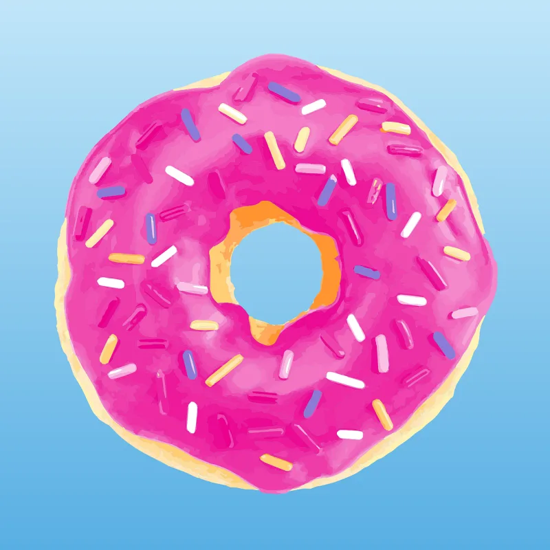 Donut Doughnut Pastry Stickdatei – Essen & Trinken