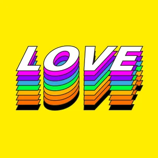 Love Word Writing Stickdatei – Herzen & Liebe