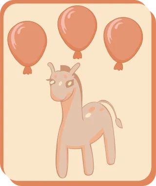 Giraffe Balloons Nature Stickdatei