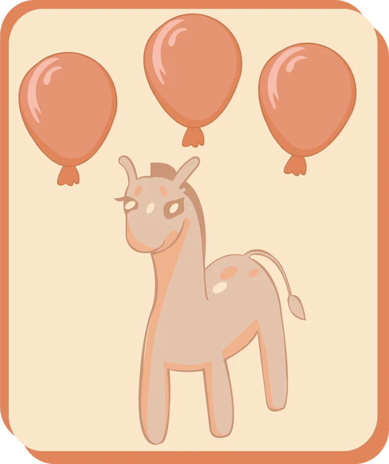 Giraffe Balloons Nature Stickdatei – Kinder