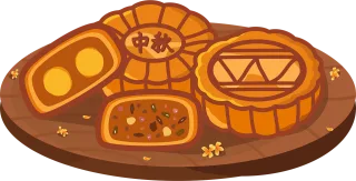Moon cake Mid-autumn festival Chinese culture Stickdatei
