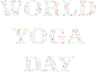 World yoga day Yoga Typography Stickdatei