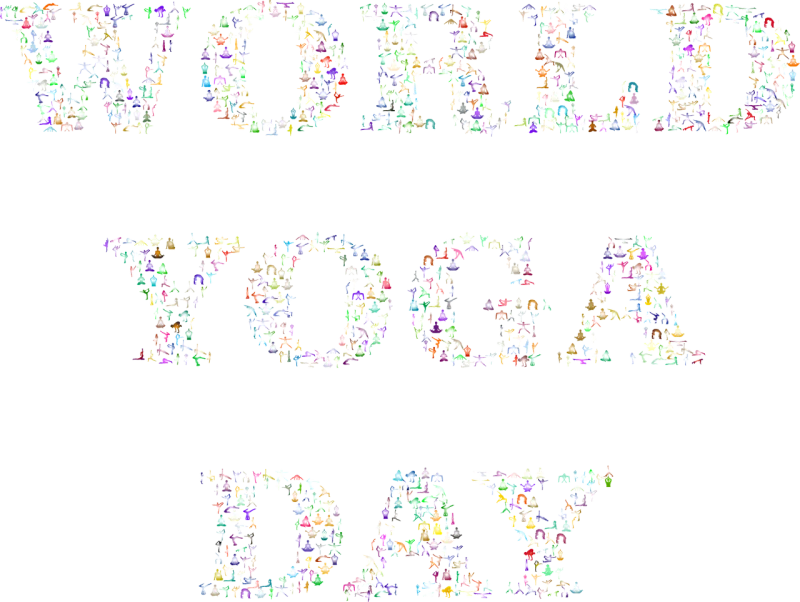 World yoga day Yoga Typography Stickdatei – Sport