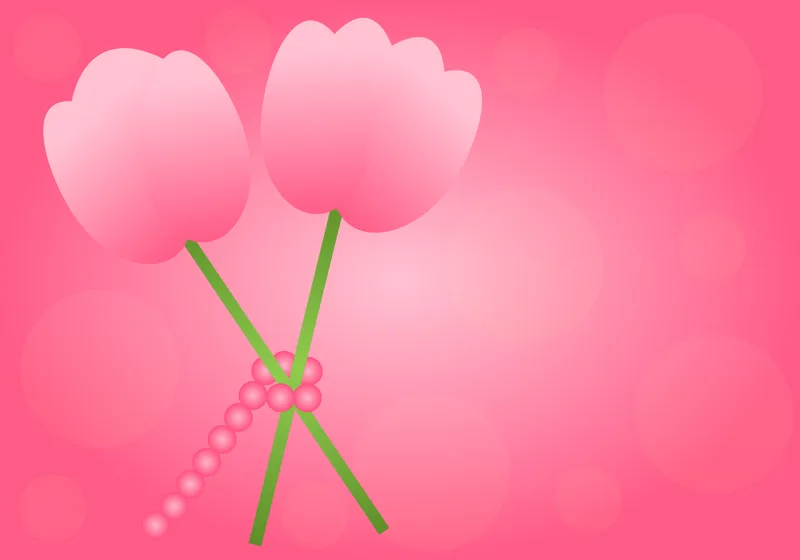 Greeting card Pink background Pink tulips Stickdatei – Blumen