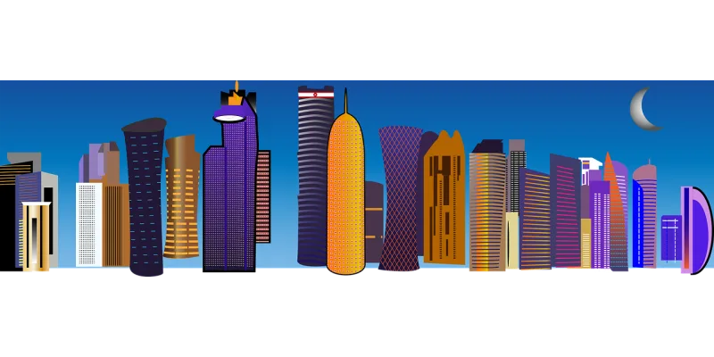 Buildings City Doha qatar Stickdatei – Natur
