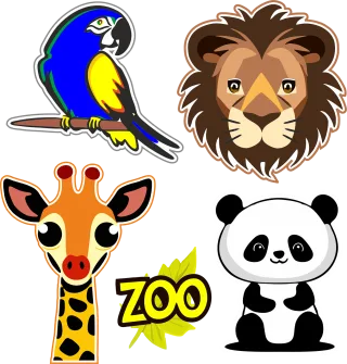 Animals Zoo Wild animals Stickdatei