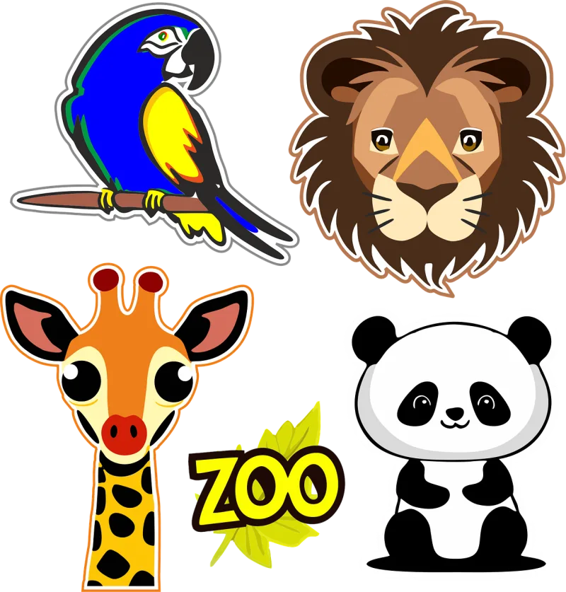 Animals Zoo Wild animals Stickdatei – Tiere