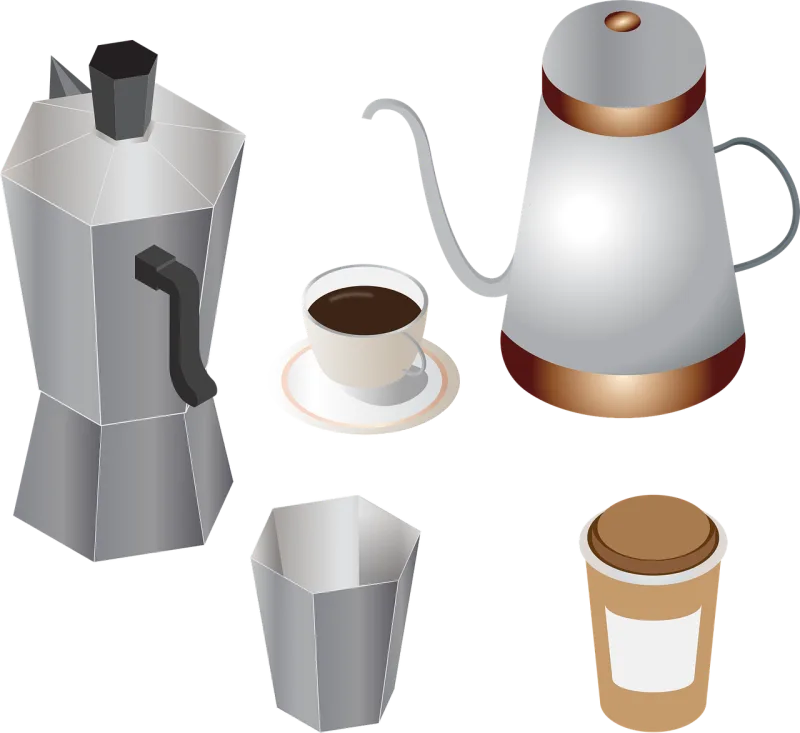 Coffee Coffee pots Coffee making Stickdatei – Essen & Trinken
