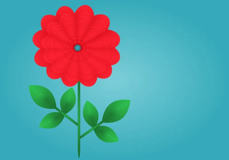 Flower Nature Red flower Stickdatei – Blumen