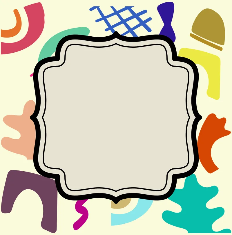 Frame Pattern Background Stickdatei – Natur