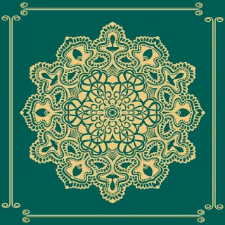 Mandala Background Pattern Stickdatei – Herzen & Liebe