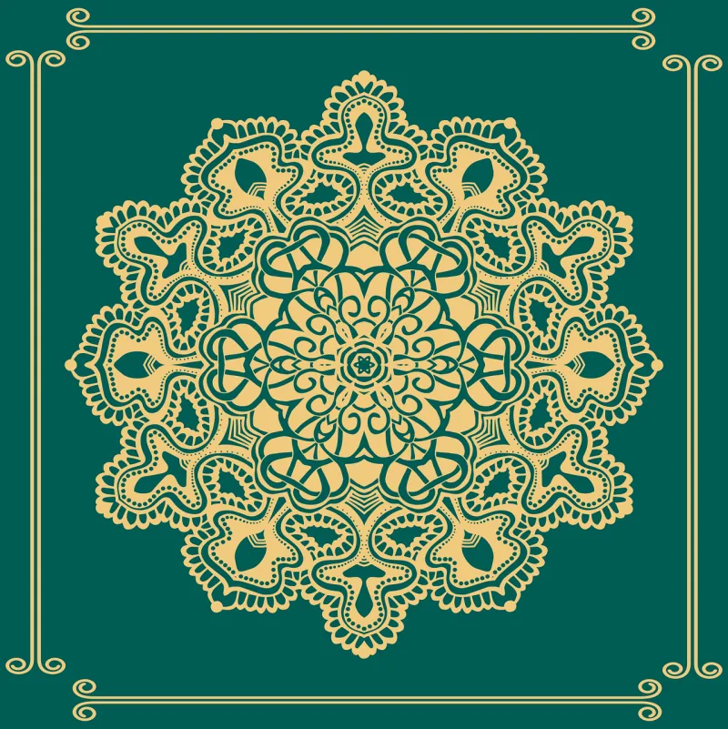 Mandala Background Pattern Stickdatei – Herzen & Liebe