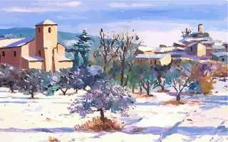 Snow Winter Country Stickdatei
