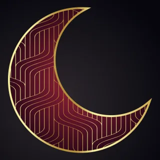 Crescent moon Beautiful wallpaper Islamic art Stickdatei
