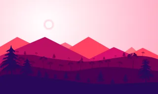 Mountains Sunset Landscape Stickdatei