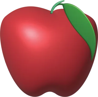 Apple Fruit 3d apple Stickdatei – Essen & Trinken