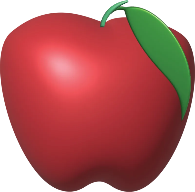 Apple Fruit 3d apple Stickdatei – Essen & Trinken