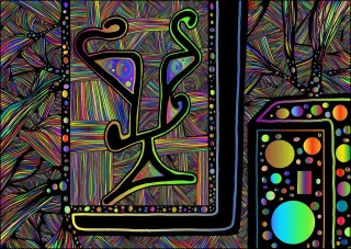 Abstract Nature Graffiti Stickdatei